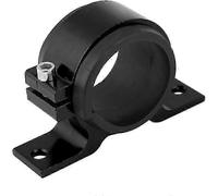 50mm Aluminum Alloy Fuel Pump Bracket, Gas Pump Mounting Bracket, Single Filter Mounting Base (Black)