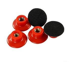 50mm Backing Pad 2 Inch Sanding Disc Holder M10 Thread Polishing Adapter for M14 Sander Quick Change Hook and loops Red Plastic Base for Auto Buffing(for m14)