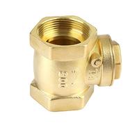 50mm Brass Non Return Valve+ Akozon One-Way Check Valve DN40 Female Thread Brass Non-Return Swing Check Valve 232PSI Prevent Water Backflow