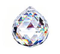 50mm Clear Crystal Ball Prism Suncatchers For Window Hanging | Rainbow Maker Prisms Sun Catchers Indoor Window,Large Crystal Beads,Feng Shui Lamp Hanging Crystals Drop Chandelier Part,Gift