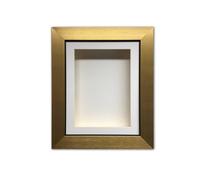 50mm Deep Shadow Box Frame: Memory Box Display Case -Gold Frame/10 X 8 Inches