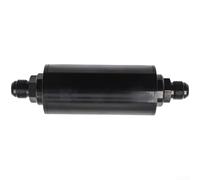 50mm Diameter Oil Filter AN8 AN10 for Modification(Black + Black) | AN6/AN8/AN10 fittings, high flow rate, aluminum alloy body, black/red finish, easy install