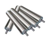 50MM Diameter Steel Roller Set - 5 Gravity Rollers with Bearings for Warehouse/Carpentry Assembly Line - Replacement Transporters (900MM Length)