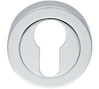 50mm Euro Profile Escutcheon Concealed Fix Satin Chrome Keyhole Cover