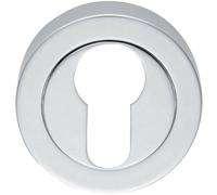 50mm Euro Profile Escutcheon Concealed Fix Satin Chrome Keyhole Cover
