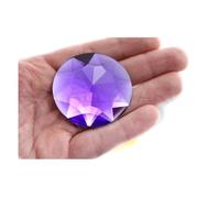 50mm Extra Large Flat Back Round Acrylic Rhinestones Plastic Circle Gems for Costume Making Cosplay Jewels Pro Grade Embelishments - 4 Pieces (Purple Violet H132)