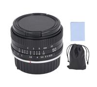 50mm F1.7 Large Aperture Full Frame Portrait Lens for F Mount DSLR Mirrorless Cameras Manual Fixed Focus, Premium Imaging, Compact and Portable