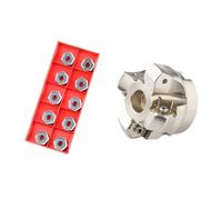 50mm Face Milling Cutter Head For Insert HNMU0906 NC45HX0906 45 Degree Fast Feed Disc Double Sided 12 Flutes CNC Lathe Accessories(HNMU0906 10PCS)