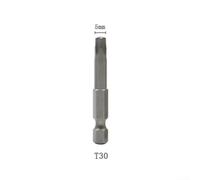 50mm Five Point Magnetic Screwdriver Bit Set for Torx to T40 1pc Hex Shank Tool ()