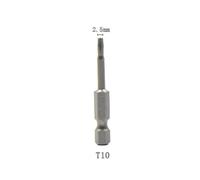 50mm Five Point Magnetic Screwdriver Bit Set for Torx to T40 1pc Hex Shank Tool ()