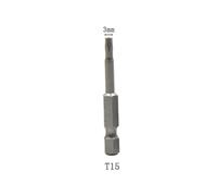 50mm Five Point Magnetic Screwdriver Bit Set for Torx to T40 1pc Hex Shank Tool ()