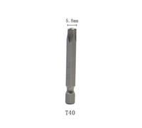 50mm Five Point Magnetic Screwdriver Bit Set for Torx to T40 1pc Hex Shank Tool (T40)