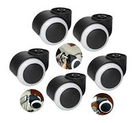 50mm Furniture Caster Replacement Castors Swivel Chair Wheel Hole Diameter 8mm Rodless Mute Office Chair Caster 360 Degree Swivel Casters for Home Furniture Office 5pcs (Color : White)