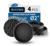 Ø50mm Furniture Coasters, Sofa Non-Slip Cups, Bed Wheel Stoppers for Wooden Floors, Non Slip Pads & Floor Protectors for Furniture Legs, 4 Pcs Black