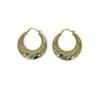 50mm Gold Gypsy Hoop Earrings, PVD Gold Plated - Bling King London, 14g Weight