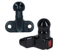 50mm Heavy Duty Tow Ball For Tow Bar Hitch High Reach Black + Reflective Cover