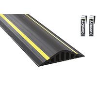 50mm High Garage Door Flood Barrier Threshold Kit ‘GARADAM’ 3.73m | Flexible PVC | Complete Kit Includes 2 Adhesives | GaraDry