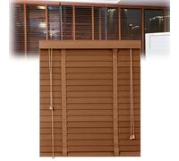 50mm Horizontal Wooden Venetian Blinds Blackout Shades for Bedroom Kitchen Office Room Darkening Privacy Blinds Custom Widths 45 150cm (95W x 213H cm)
