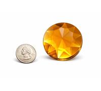 50mm Hyacinth H125 Extra Large Self Adhesive Round Jewels Acrylic Rhinestones Stick On Plastic Gems for Cosplay - 2 Pieces