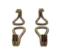 50MM J Claw Hooks Zinc Plated x4 (2 Ton Lashing Ratchet Webbing Load Secure Yellow Passivated)