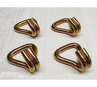 50MM J Claw Hooks Zinc Plated x4 (5 Ton Lashing Ratchet Webbing Load Secure Yellow Passivated)