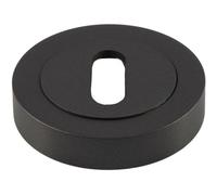 50mm Lock Profile Round Escutcheon Concealed Fix Matt Bronze Keyhole Cover