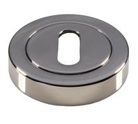 50mm Lock Profile Round Escutcheon Concealed Fix Polished Nickel Keyhole Cover Loops Metallics One Size