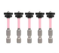 50mm Magnetic Drywall Screw Bits Kit With Locator And Depth, Control Collar For Consistent Screw, Placement Screw Depth, Limiter Bit, Magnetic Collar Drywall Bit(5pcs)