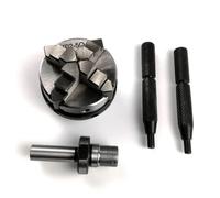 50mm Mini 4 Jaw Self-Centering M14 Thread Mount Lathe Chuck with Lock Rods K02-50 Chuck Connecting Rod