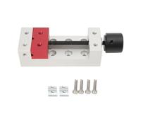 50mm Mini Aluminum Flat Clamp, Bench Vise for Drill Press, Precision CNC Machined Flat Vice with 2.0in Clamping Range, Polished Oxidized Surface for Woodworking and