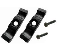 50mm or 38mm - Turn Button Latch Thumb Catch Black Rabbit Hutch Shed Door (Pack of 2 + Screws) (38mm Length)
