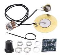 50MM Piezo Pickup for Acoustic Guitar & Ukulele - Adhesive Disc Transducer with Preamp Volume Control, No Soldering Required, Perfect for Silent Guitar & String Instruments (1)
