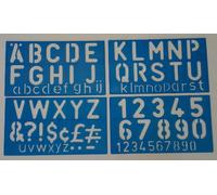 50mm Plastic Stencil Kit Letters & Numbers Alphabet Upper & Lower Case