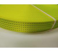 50mm Polyester Lashing Webbing Roll 5000kg 100m Roll (Hi Vis Yellow)