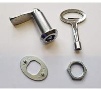 50mm Quarter Turn Spanner Lock Set with Lock, Fixing Plate, Nut and Triangle Spanner Key.