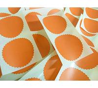 50mm Serrated Edge, Pearlescent Orange, Certificate Wafer Company Seal Labels, Stickers for Embossing, Awards & Rewards