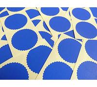 50mm Serrated Edge, Royal Blue, Certificate Wafer Company Seal Labels, Stickers for Embossing, Awards & Rewards