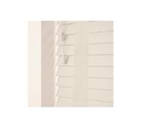 50mm Slat Cream Real Wood Venetian Blind With Tapes120cm Drop