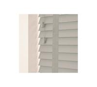 50mm Slat Pale Grey Real Wood Venetian Blind With Tapes 120Cm Drop 85Cm Wide