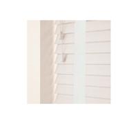 50mm Slat White Real Wood Venetian Blind With Tapes 120Cm Drop 65Cm Wide