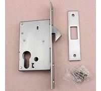 50mm Sliding Door Lock, Mortise Lock Hook with Invisible Recessed Handle, Silver