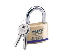 Draper Solid Brass Padlock 50mm Standard