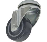 50mm Swivel Bolt Hole Castor Wheel - 19mm Tread - Hard PP & PU Material - Offset