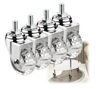 50mm Swivel Casters with Brake Silent Rubber Wheels for Furniture M8 & M10 Threaded Bar Heavy Duty Mobility Solutions for Smooth Movement and Stability