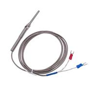 50mm Thermocouple Probe Type Temperature Sensor K Type 0-400℃ Stainless Steel 1Pcs(Line length 4m)