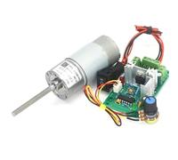 50MM Threaded Screw Long Shaft 37-545 DC Reduction Gear electronic starter 12V 24V High Torque Speed Regulation Automation electronic starter IINKUEYK(With Governor,24V 46rpm)