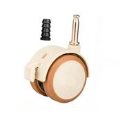 50mm Threaded Stem Caster Wheels Set - 8PCS Rubber Trolley Casters for Furniture, Shelving, and Tiny Shopping Carts (Yellow) - & Smooth Mobility