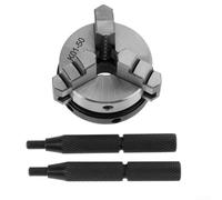 50Mm Three Jaw Manual Chucks Lathe Mandrel, Mini Lathe Zinc Alloy Mini Lathe Three Claw Mandrel, For M14 Manual Chuck Power Tool Electric Drill Clamping Power Tool