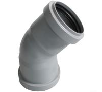 50mm Waste Pipe Elbow 135 Degree Push Fit Connector Grey Plastic Drainage Fitting Waste Pipe Connector for Sink Shower Washing Machine Drain Pipe Plumbing Repair DIY Bathroom Kitchen Pipe Joint