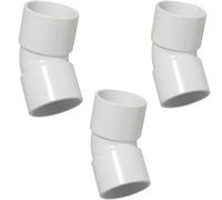 50mm White PVC Solvent Weld Obtuse Bend, 135 Degree, Pack of 3, Pipe Fittings